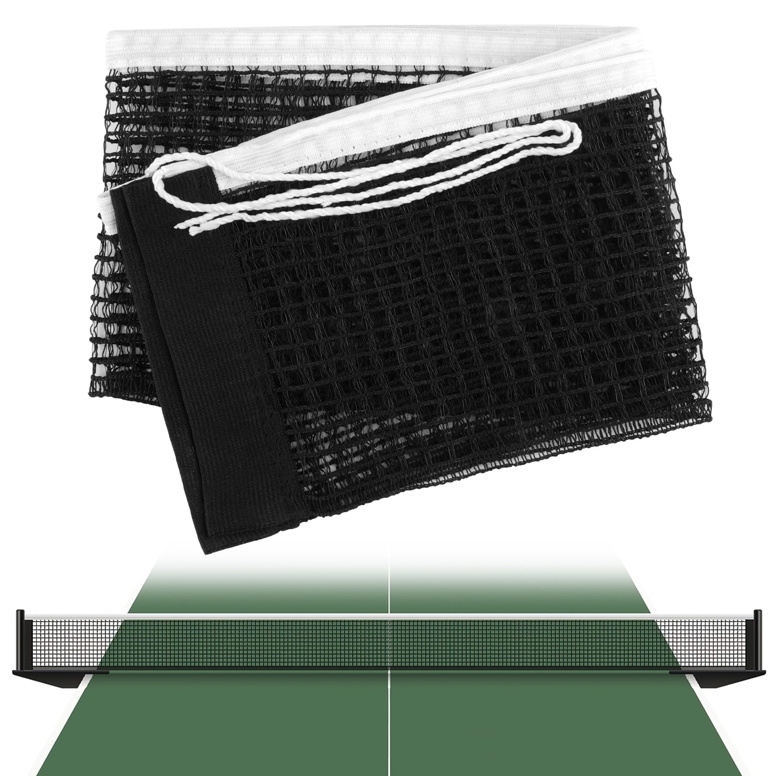 Neerow Tischtennisnetz Polyester, Tischtennis Netz Ersatznetz 180 * 14 cm, Tragbares Tischtennisnetz für Jeden Tisch, Ping Pong Netz für Innen- und Außenbereich