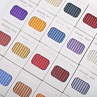 Vista 4 de 20 barras de sellado de cera para pistola de pegamento para invitaciones de boda, sellado de letras de sobre (20, azul bebé)