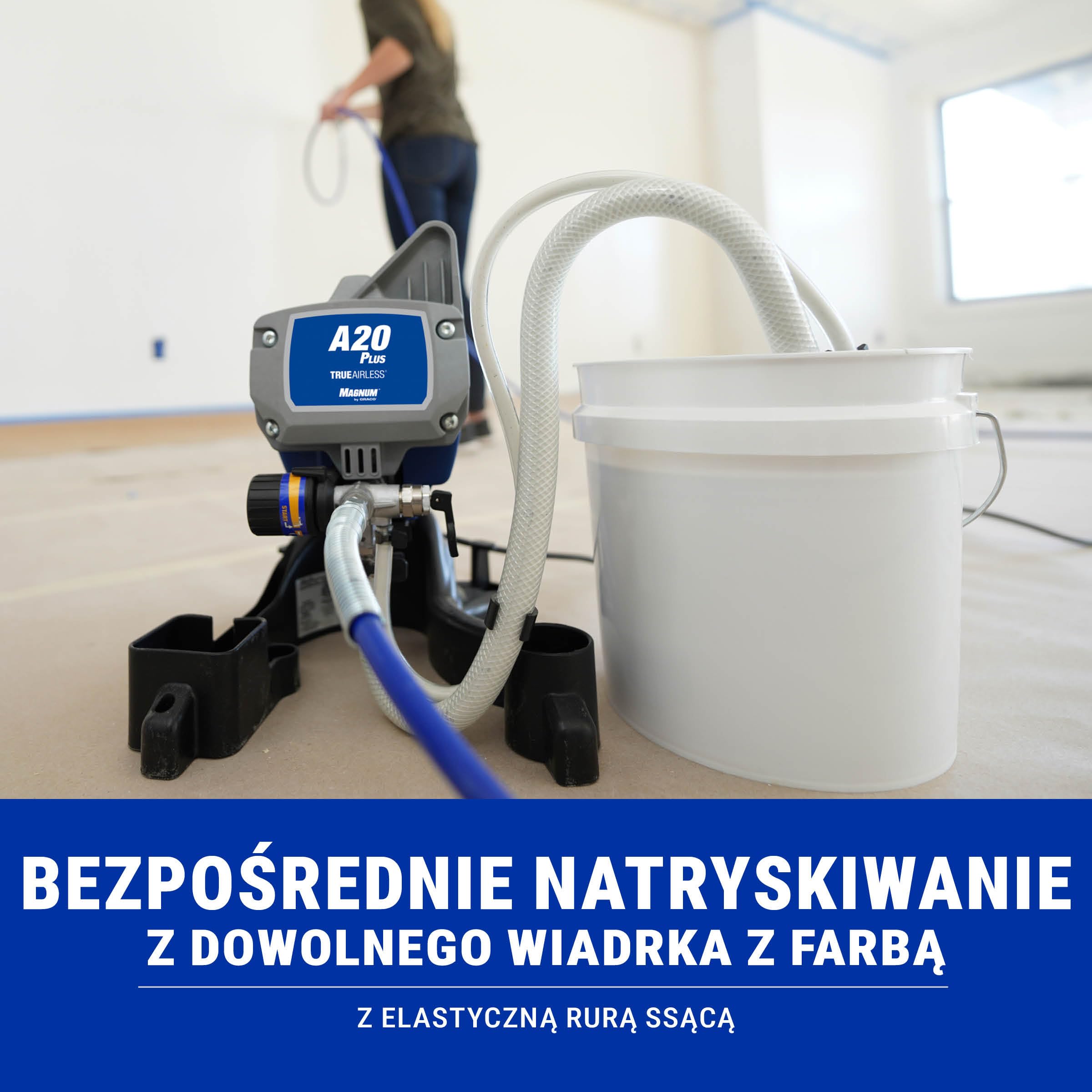 Magnum by Graco 17C243 A20 PLUS Airless system natryskowy, do zastosowań domowych (prędkość przepływu 0,9 l/min, ciśnienie maks. 207 barów)