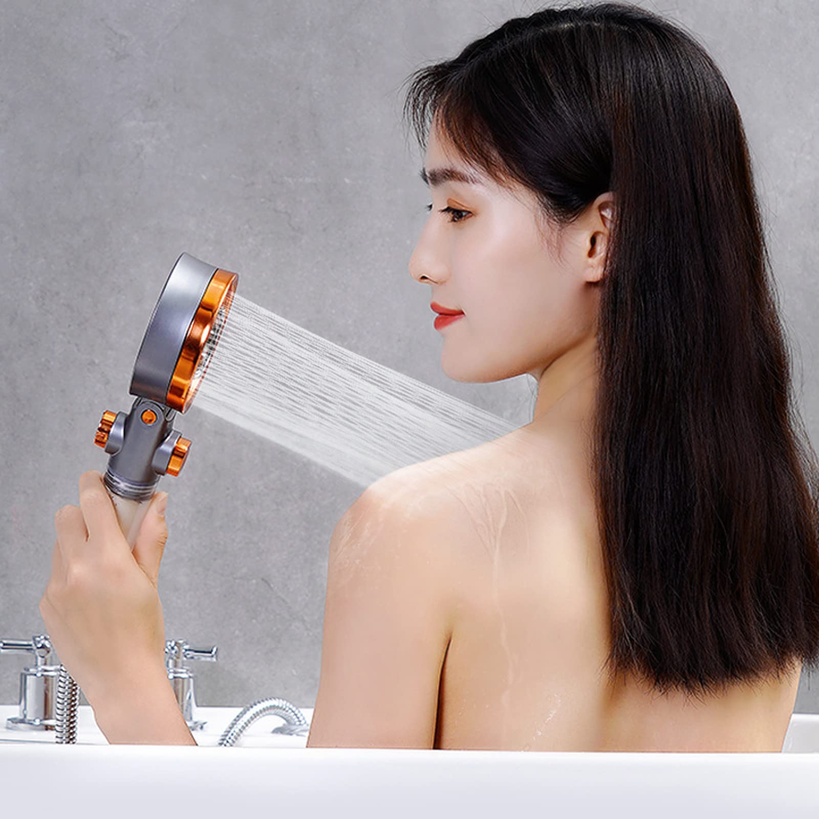 Soffione doccia con filtro e strumento di montaggio, soffione doccia ionico a risparmio acqua, soffione doccia a risparmio acqua, testa regolabile in tre fasi per doccia di bellezza