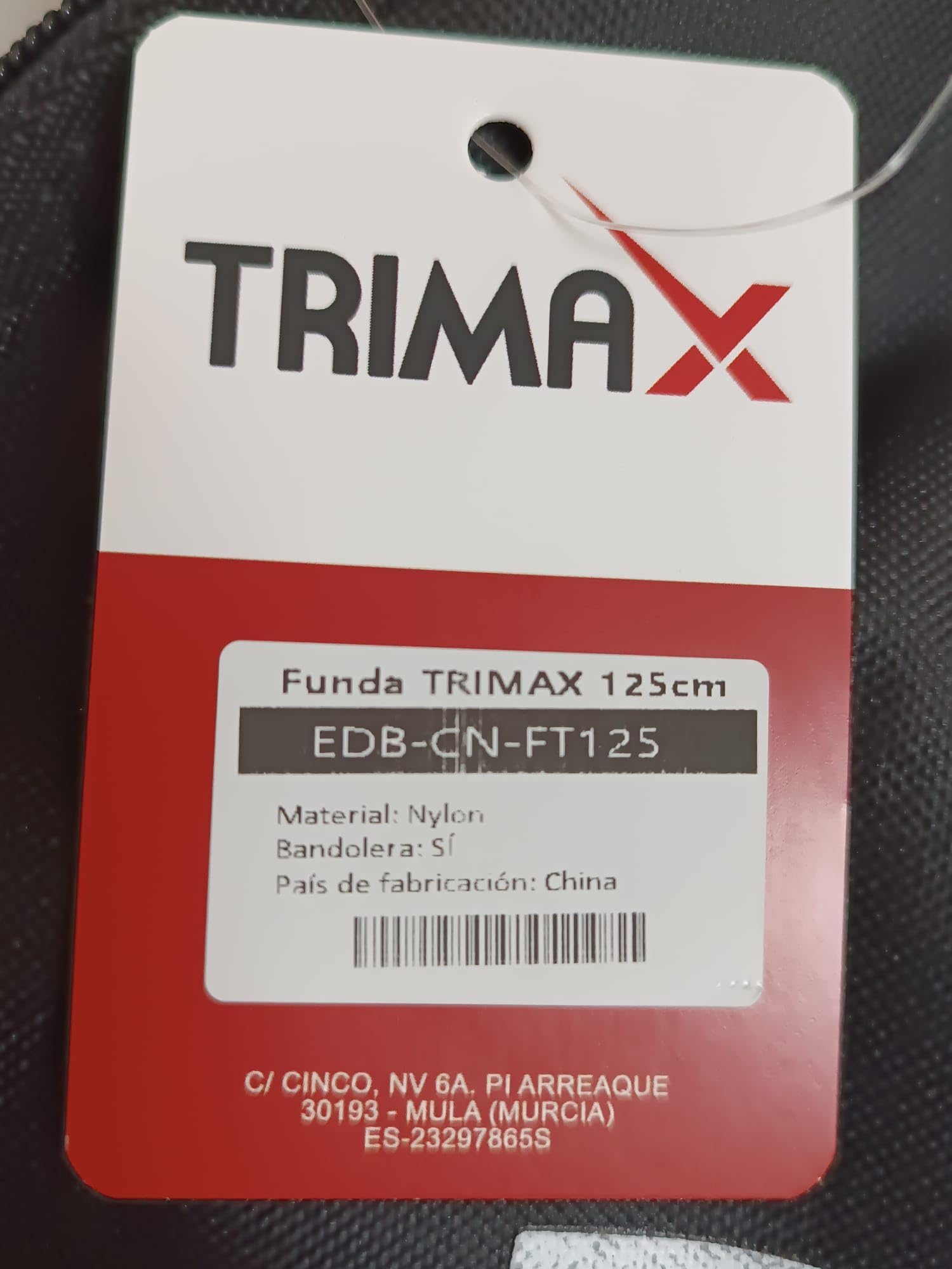 TRIMAX Funda Negra para Carabinas Rifles Escopetas Armas Largas 125 cm con Hueco para Visor