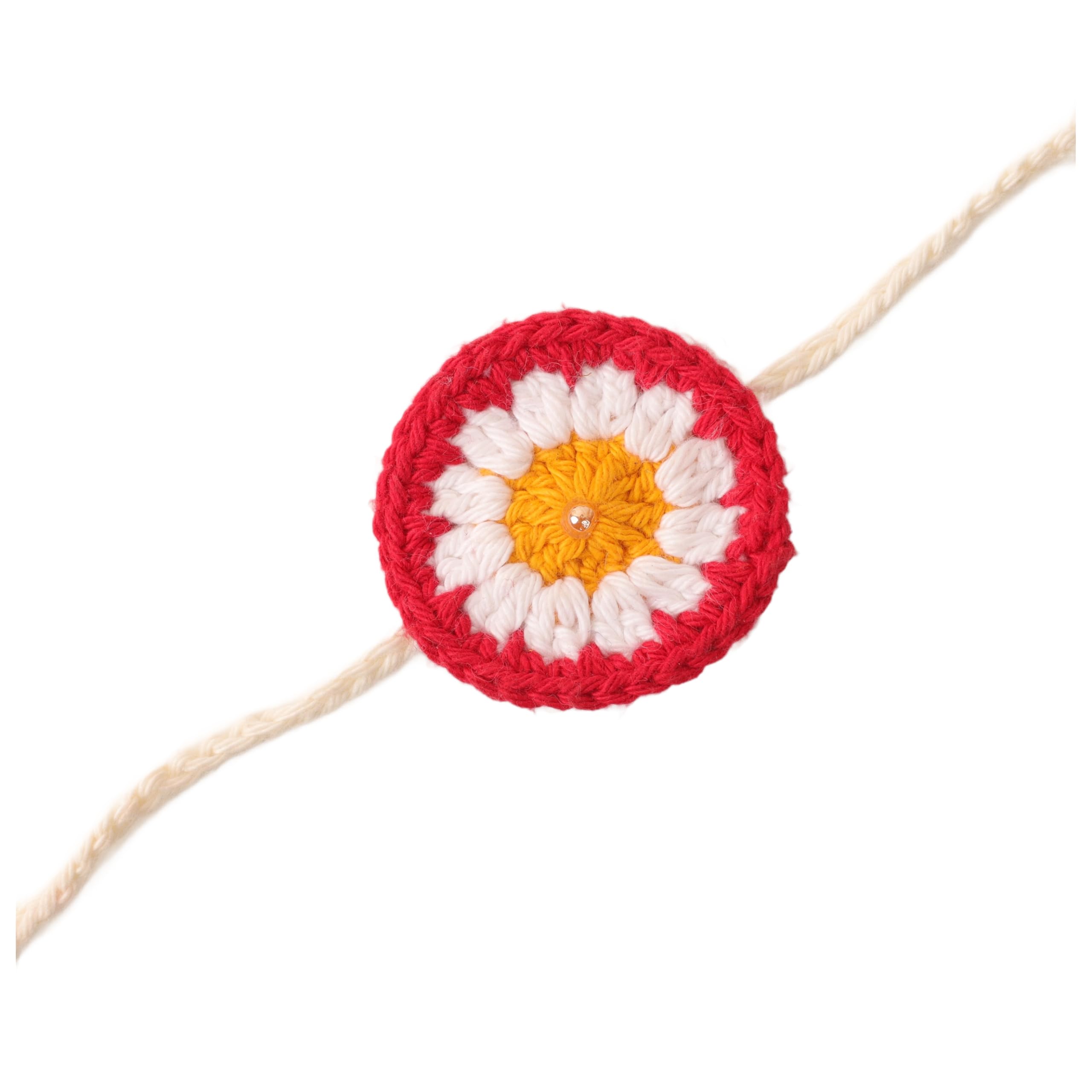 The Knot Company Red Crochet Kids Rakhi for Rakshabandhan with Tika and Greeting Cards - Soft Rakhi for Baby Boy (B0D9Z5GLTX) Amazon Price History, Amazon Price Tracker