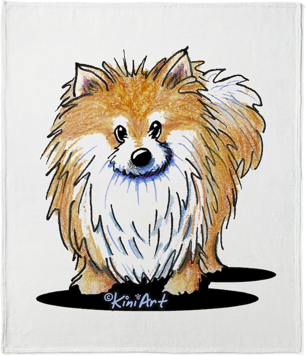 CafePress Black Pomeranian Throw Blanket Super Soft Fleece Plush Throw Blanket, 60"x50"