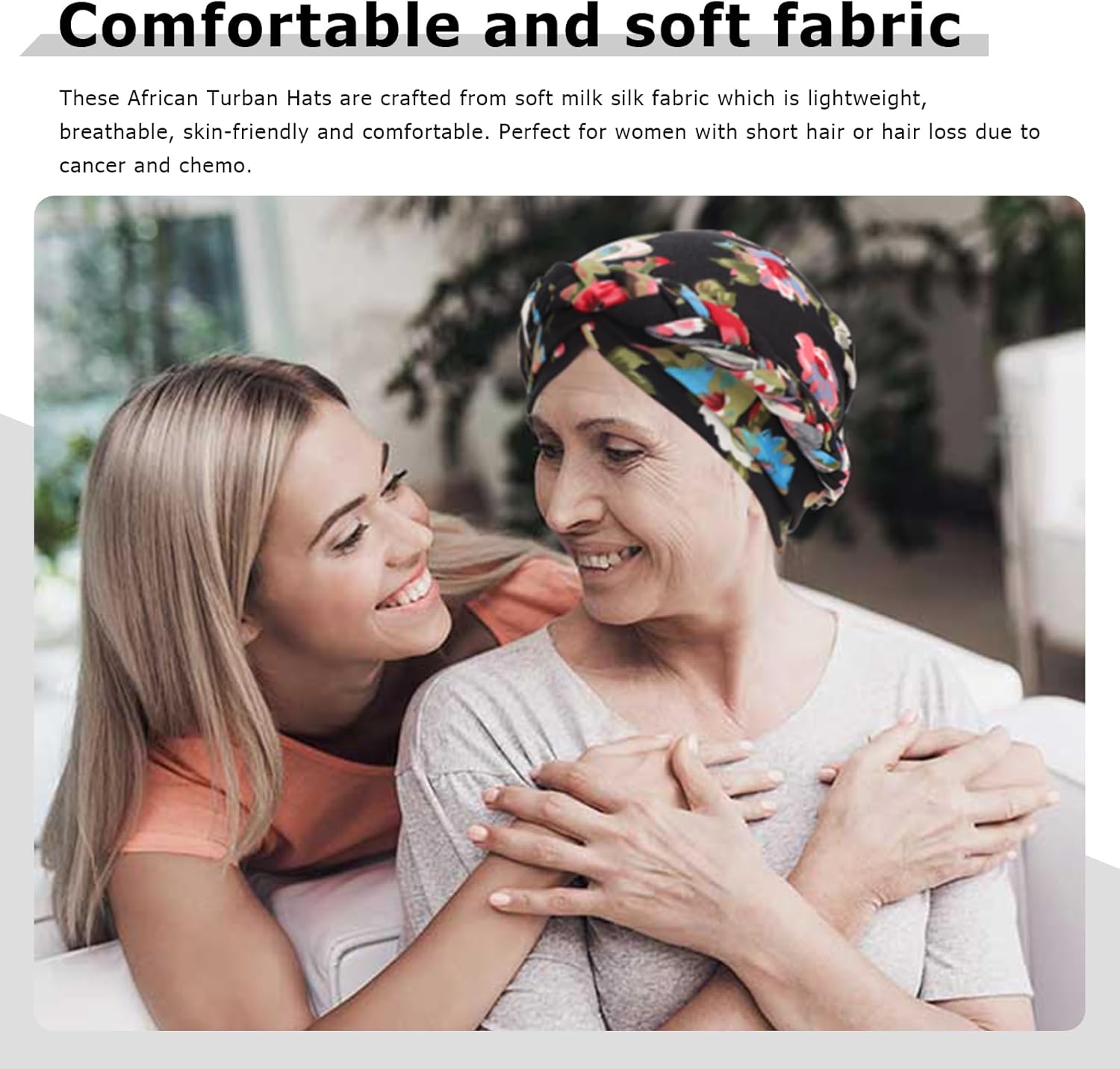 African Women Turban Caps Pre-Tied Twisted Turbans Head Scarf for Women Hair Wraps Cover Beanie Cancer Chemo Headwear - Image 4