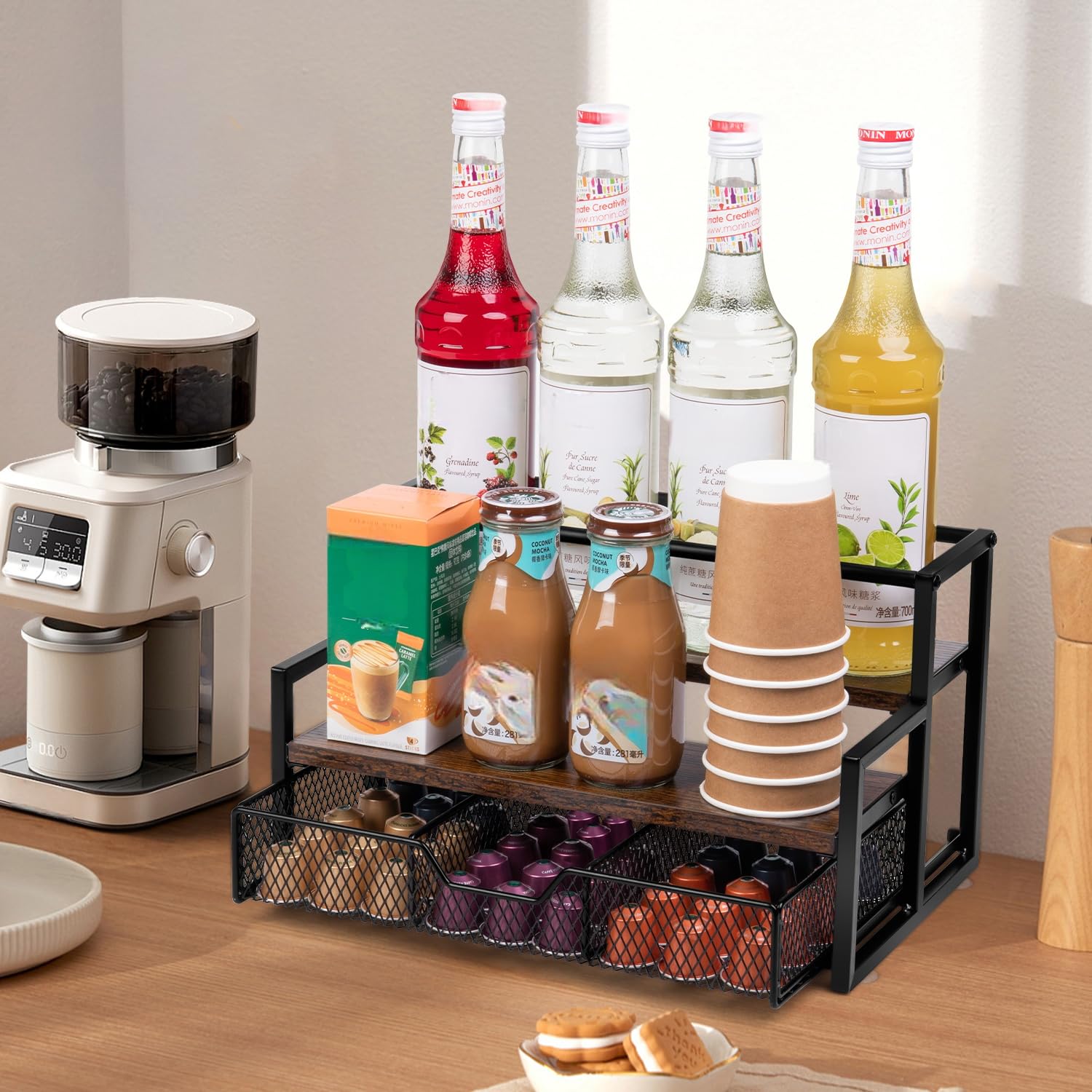 Kaffeesirup-Gestell zum Organisieren