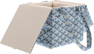 Abaodam Juego De Té De Viaje Organizador De Bolsitas De Té Neceser Acolchado De Tela Azul