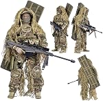 1/6 Scale Soldier Action Figures, 12 Inch Military Action Figures Set with Weapons and Clothes - Type L - All Terrain Sniper Soldier