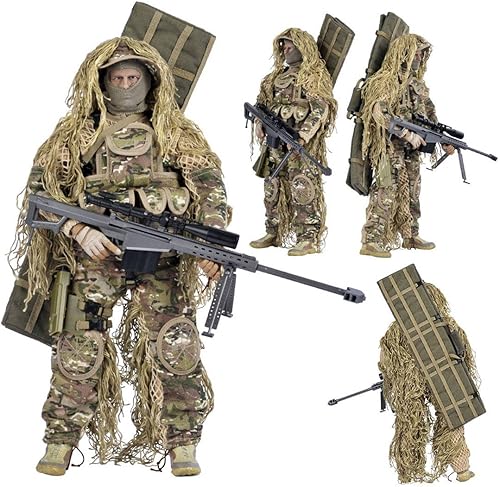 Miniatura 5 de Modelo de figura de acción de soldado para adultos, 12 pulgadas, 16, realista, militar, policía, francotirador, soldado, conjunto con accesorios de
