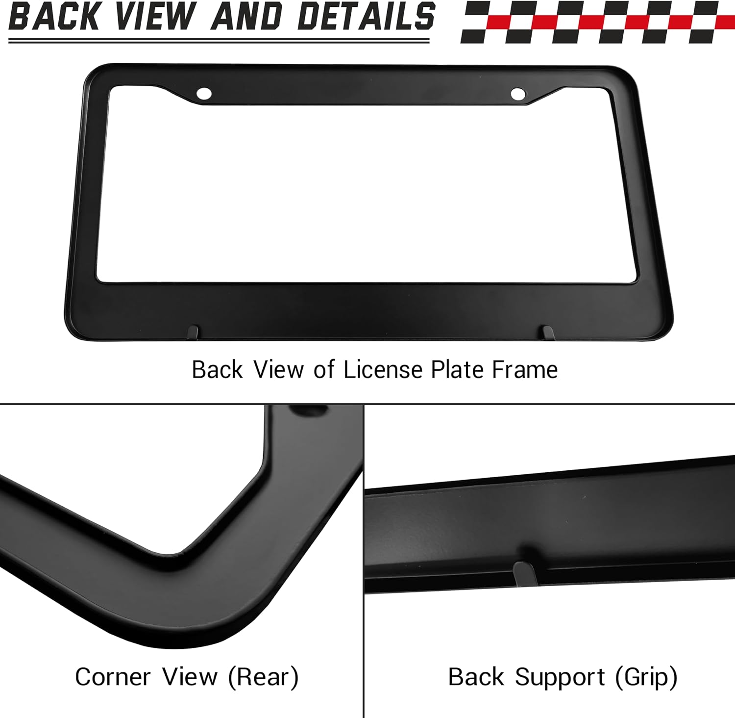 License Plate Frames Robot Personalized Car Accessories, 2-Hole Heavy Duty License Plate Cover for Standard U.S. Vehicles, Size 12.2 x 6.2 Inches image 4