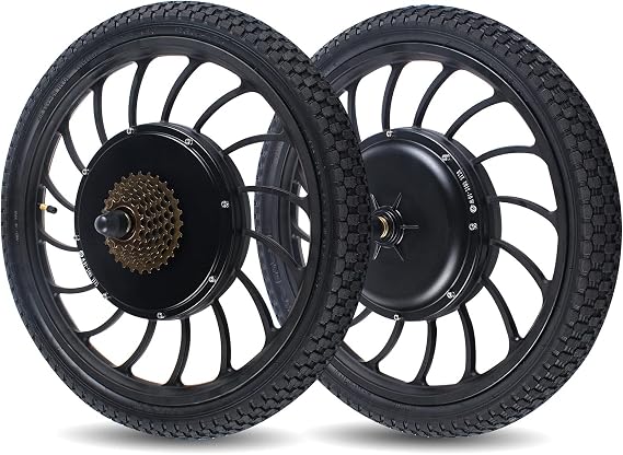 Ebike Electric Bicycle 48V 1000W Front or Rear Integral Motor Wheel,20INCH Electric Bicycle Rear Wheel Hub E-Bike Disc Brake Tail Wheel 6-Hole Type