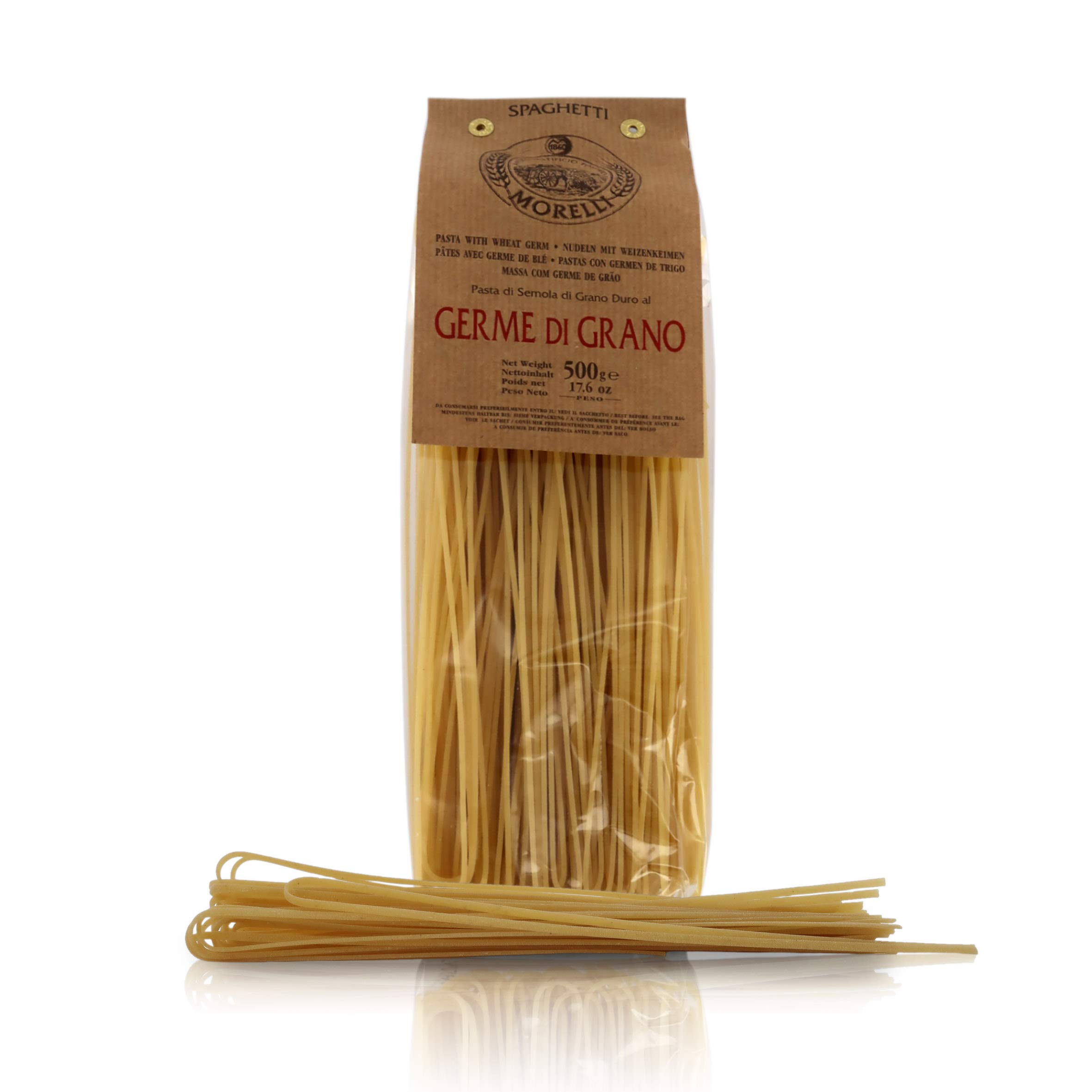 Spaghetti, Pasta al Germe di Grano, 8 Confezioni da 500 Grammi