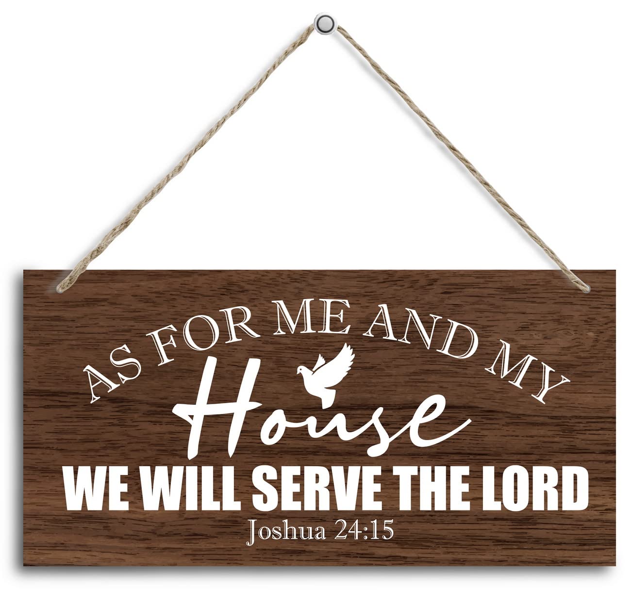 Joshua 24:15- As for Me and My House We Will Serve The Lord Inspirational Quote Wood Decor Sign, Bible Verses Decor Signs, Hanging Printed Wooden Plaque Decor, Christian Gift 12x 6inch-image-11