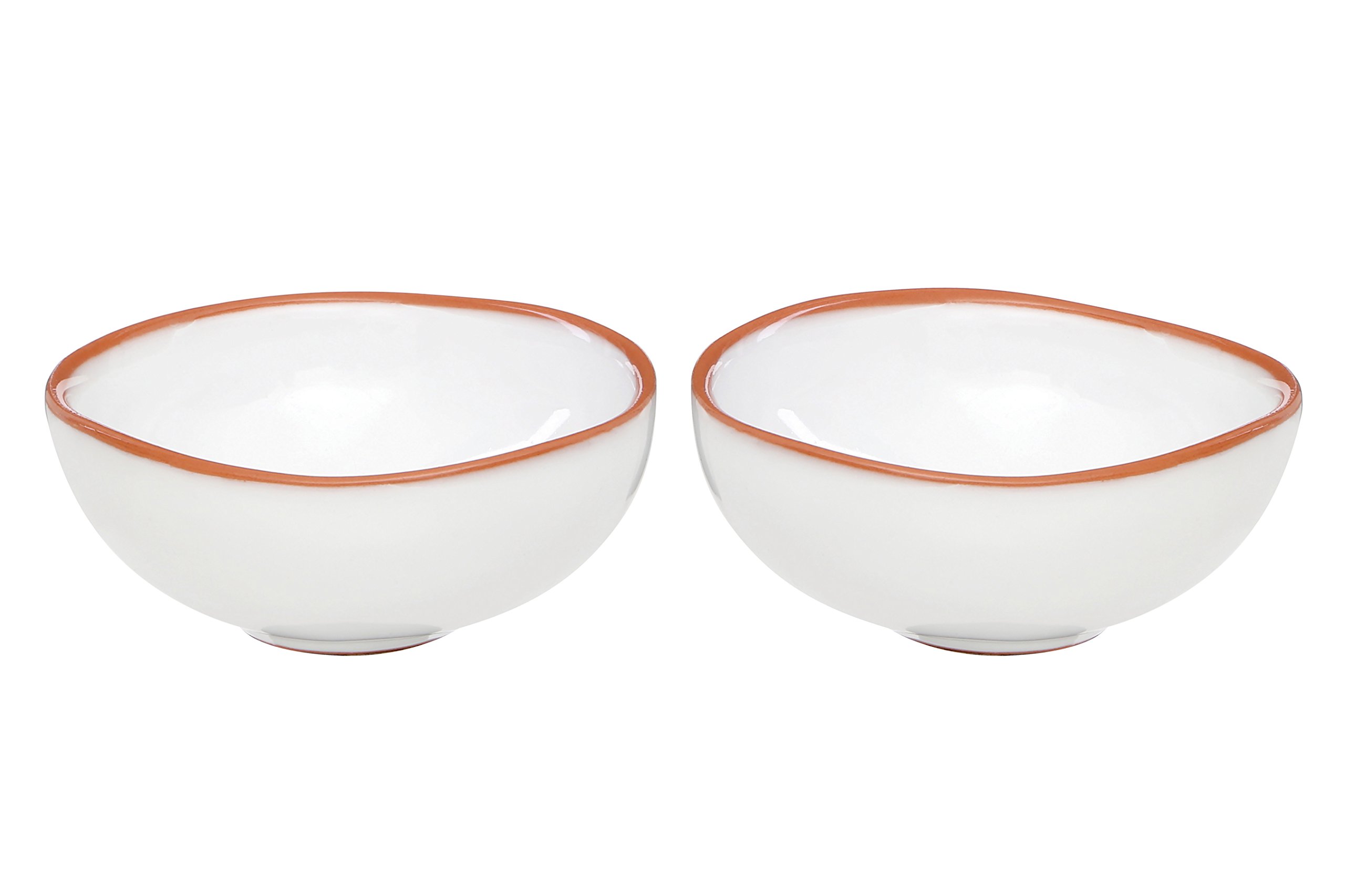 Orsina Set Of Two Calisto White Glazed Mini Bowls from B&Q
