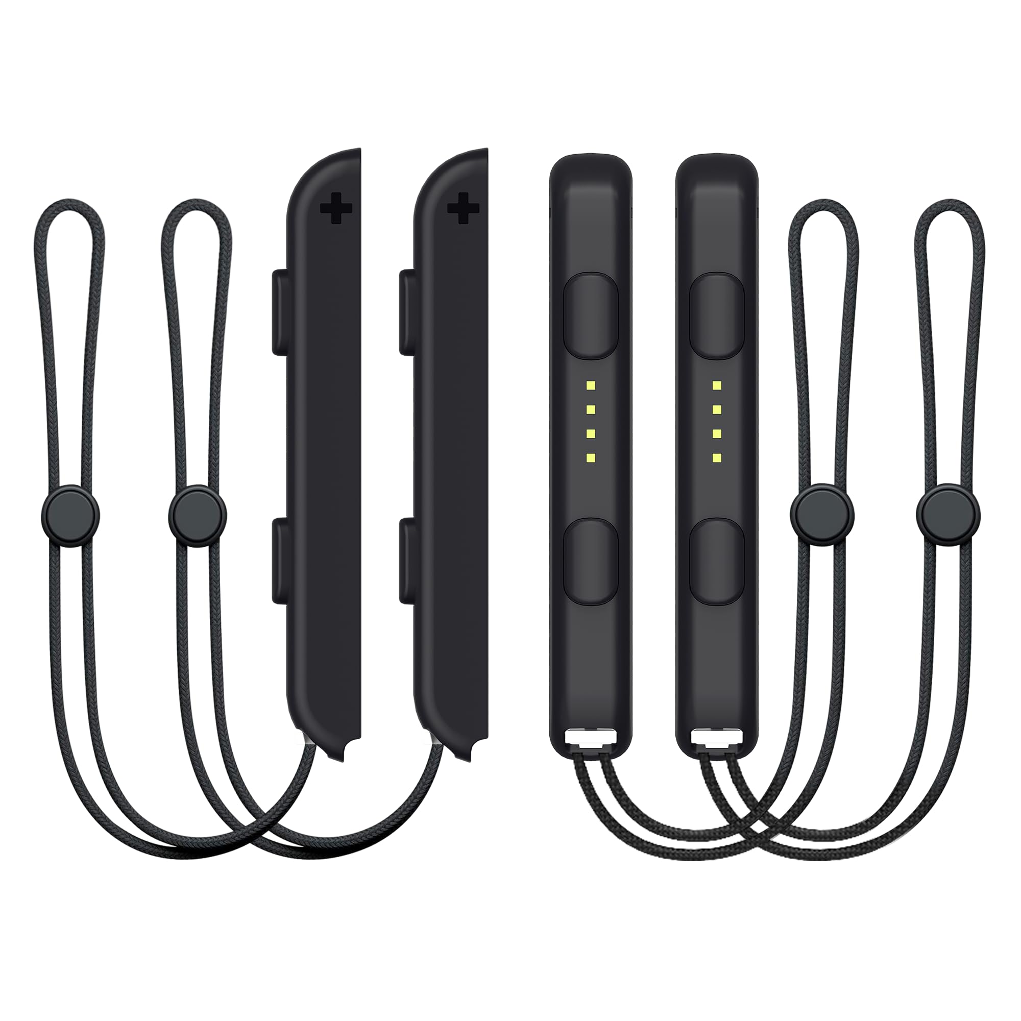 Joycon - Correas de muñeca para Switch, repuesto para Joy Con, paquete de 4, correa de muñeca ajustable para interruptor Joycon (negro)