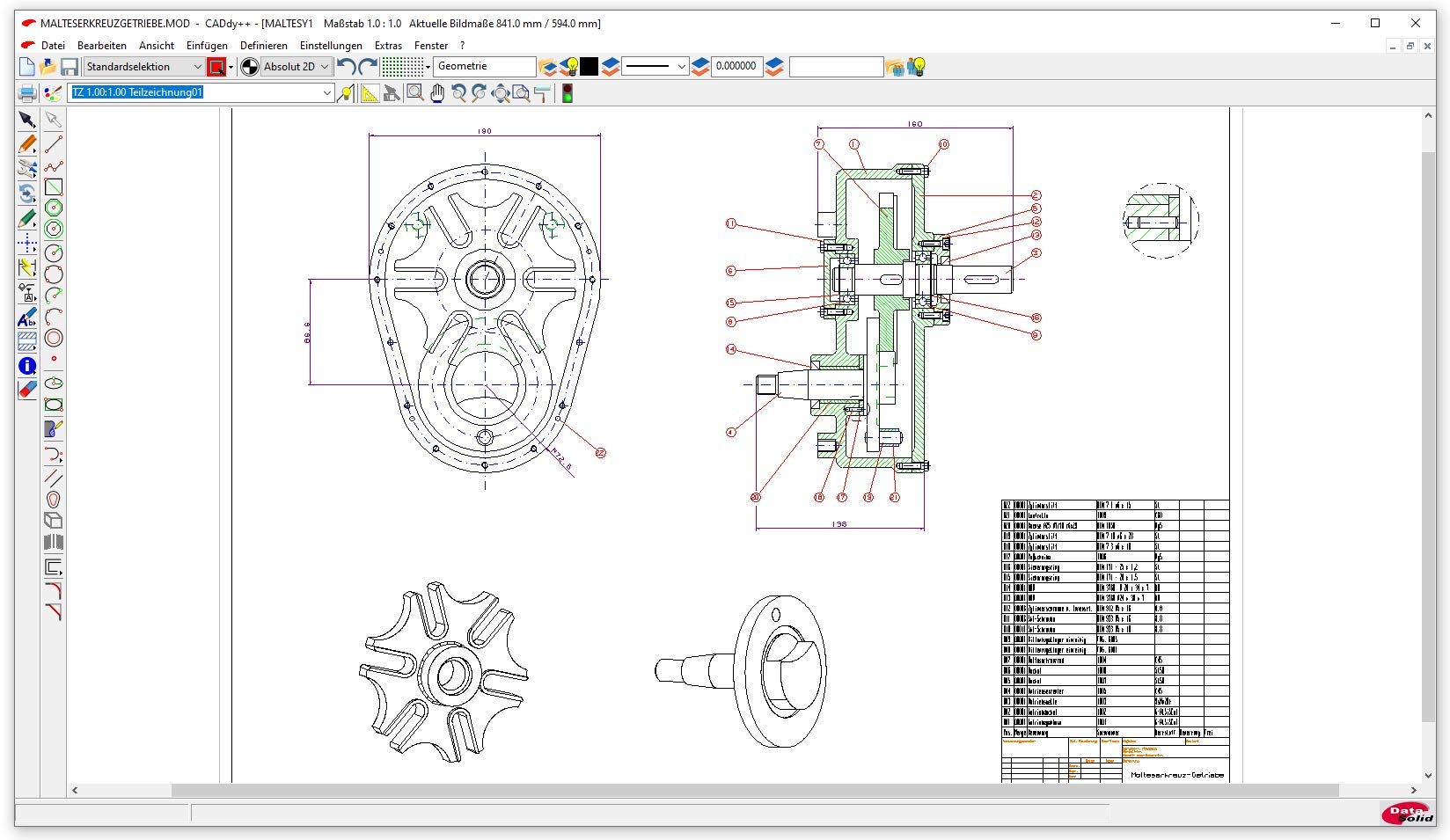 BeckerCAD 12 2D - CAD-Software und 2D-Zeichenprogramm für Architektur, Maschinenbau, Modellbau und Elektrotechnik - kompatibel mit AutoCAD - Programm für Windows 11, 10, 8, 7