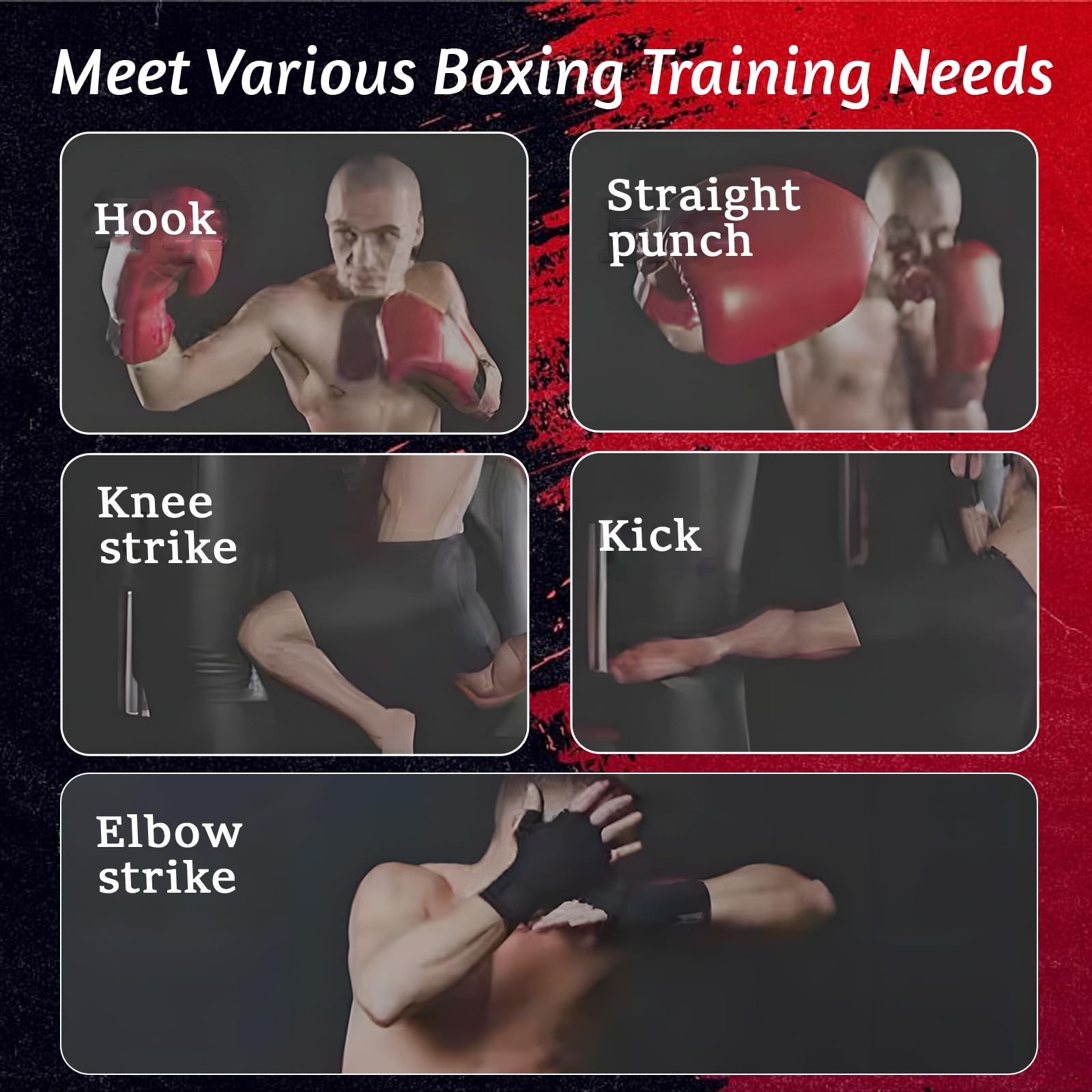 Sacco da Boxe, Materiale Unità di Elaborazione, Tappetino da Boxe Montato a Parete, Sanda Taekowndo Training Bag, per Praticare La Boxe, Fare Esercizio, Sfogare Le Emozioni(20 * 20 * 10 Cm)