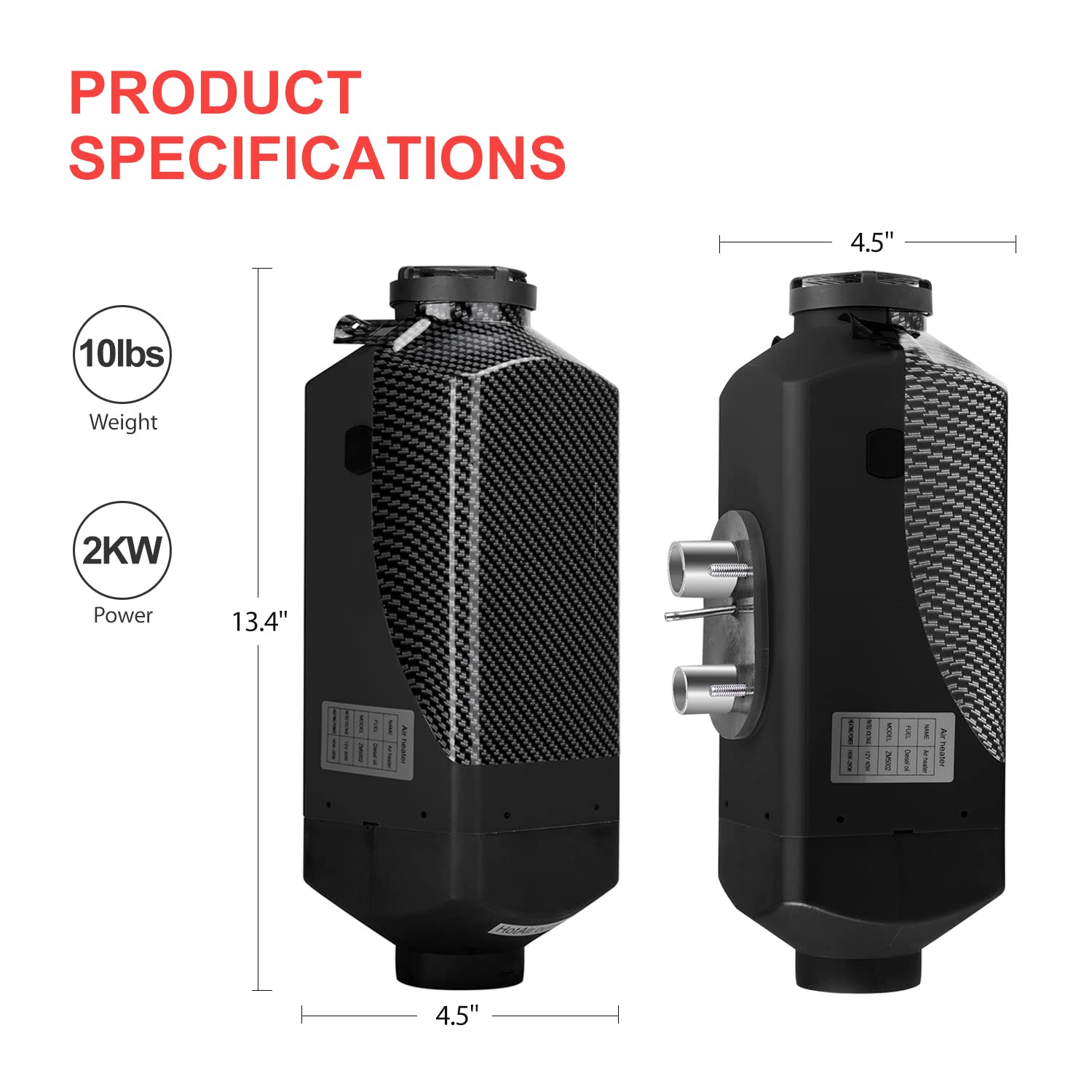 Calefacción Estacionaria 12V, Calefaccion Diesel Ajustable con Pantalla LCD, Calentador de Aire Diésel con Control Remoto, Bajo Consumo para Coche Furgoneta, Automóvil Camiones Barco Autobús