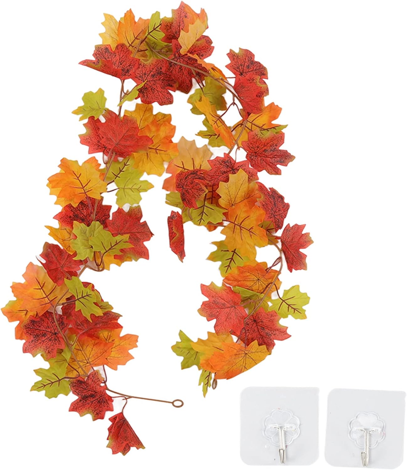 CYYZB Artificial Fall Maple Leaf Garland,Simulate Red Maple