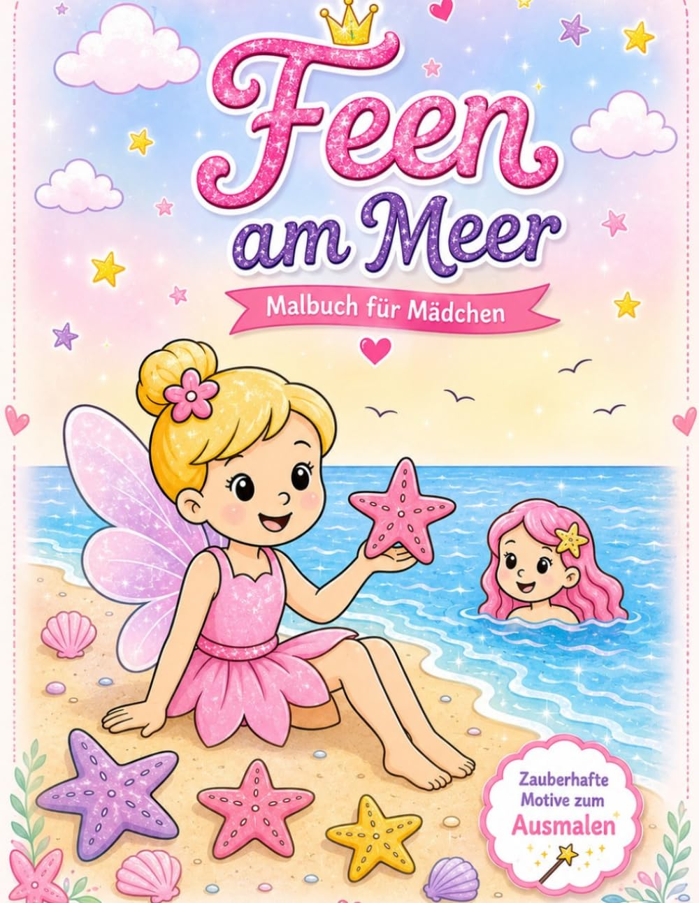 Feen am Meer - Zauberhaftes Malbuch für Kinder: Tauche ein in die magische Welt der Feen am Meer!