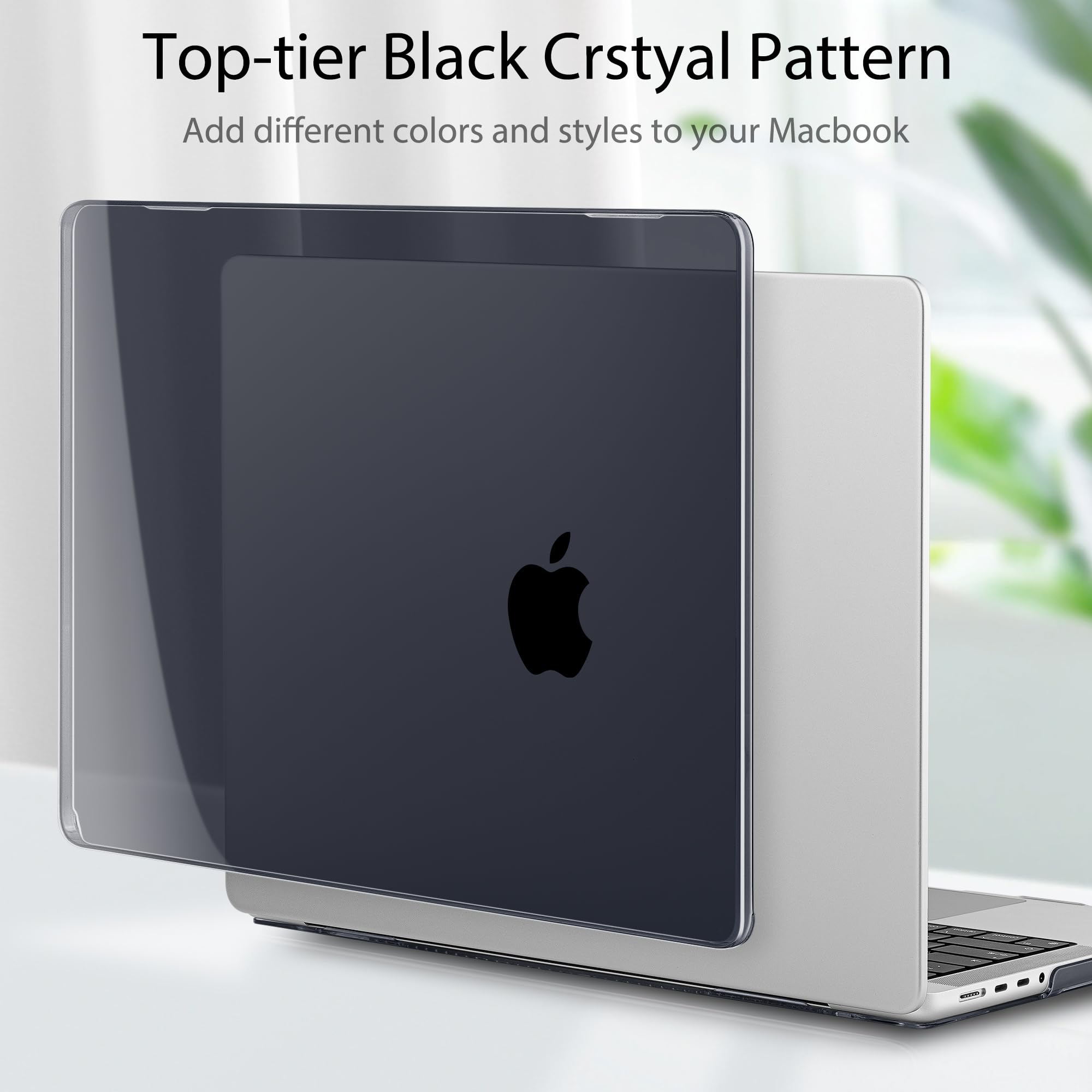 Tuiklol for MacBook Pro 16 inch Case 2024 2023 2022 2021 Release A3403 A3186 A2991 A2780 A2485 M4/M3/M2/M1 Pro/Max Chip,Hard Shell Case Screen Protector with Retina Display & Touch ID,Pink: Crystal Black