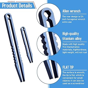 Amazon.com : 2Pcs Mini Titanium Tweezers, Portable Travel