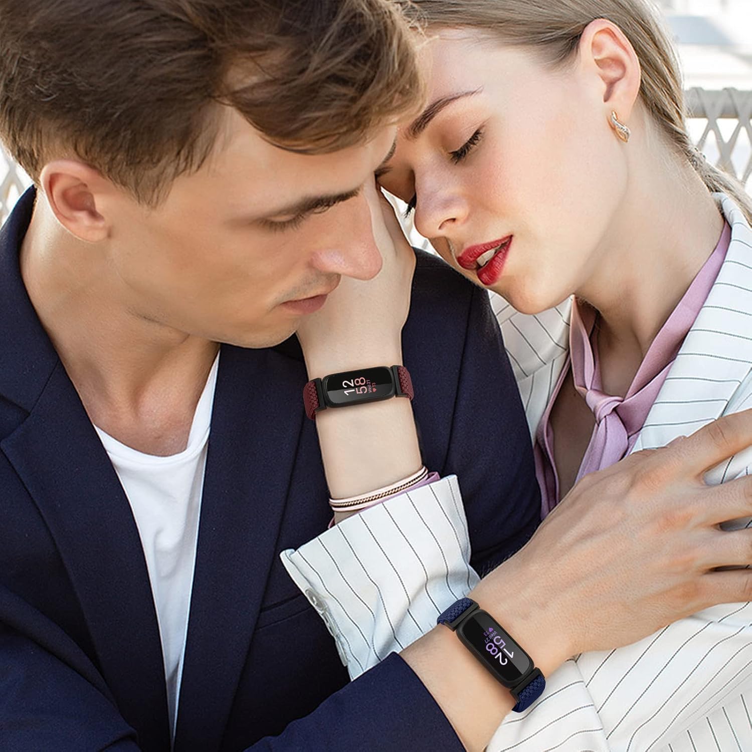 Compatible with Fitbit Inspire 3/Inpsire 2/Inspire/Inpsire HR/Ace 2/Ace 3 Watch Bands, Elastic Adjustable Replacement Wristband Women Men Stretchy Soft Sport Nylon Loop Straps - Image 8