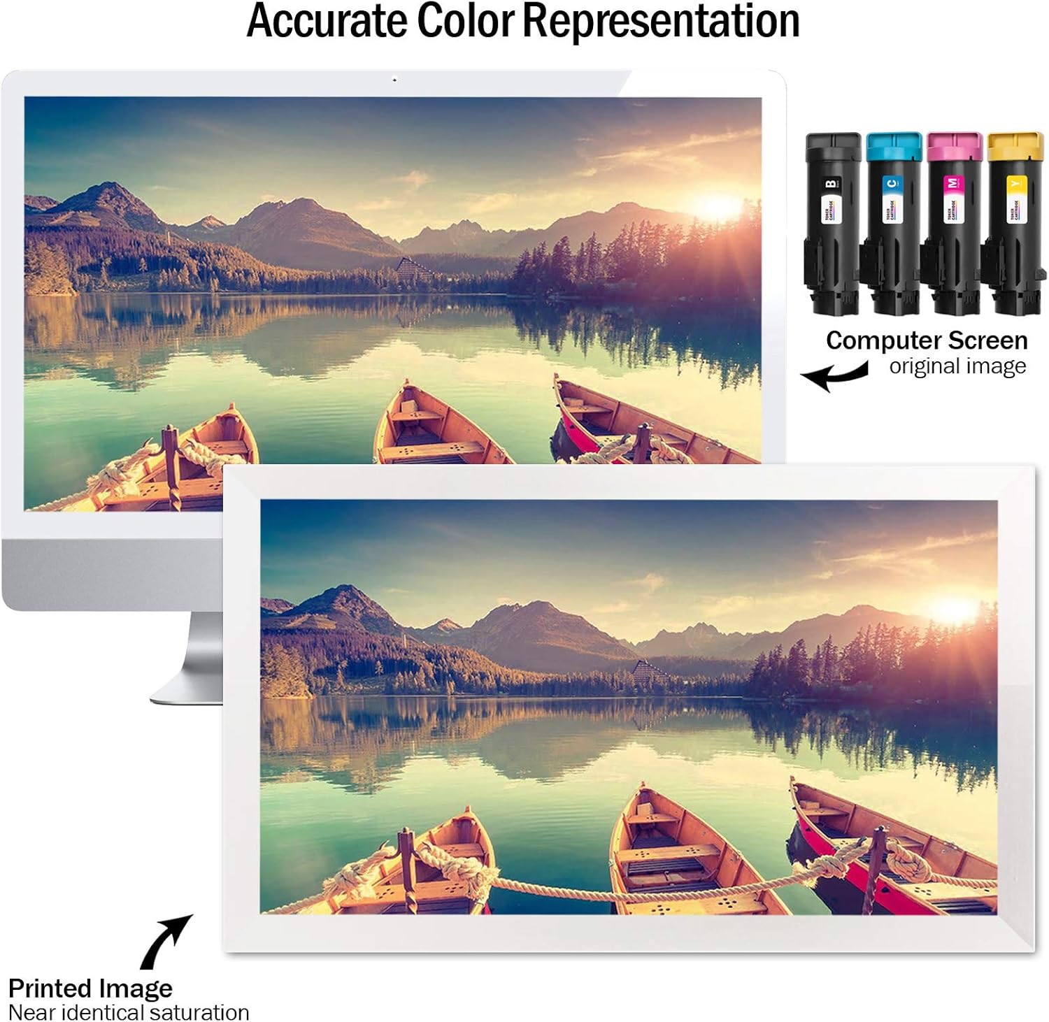 Cartlee Compatible Toner Cartridges Replacement for Dell H825 Toner H625cdw S2825 MFP H625CDW S2825CDN H625 CDW H825cdw Smart Color Printer Ink (1 Black, 1 Cyan, 1 Magenta, 1 Yellow)