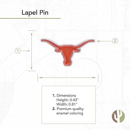 Vista 15 de Desert Cactus University of Texas Austin Lapel Pin UT Austin Longhorns Logo Enamel Made of Metal for Blazers, Bags and Jackets