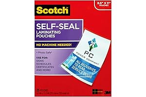 Scotch Self-Seal Laminating Pouches 4x6 (LS854-25G-WM)
