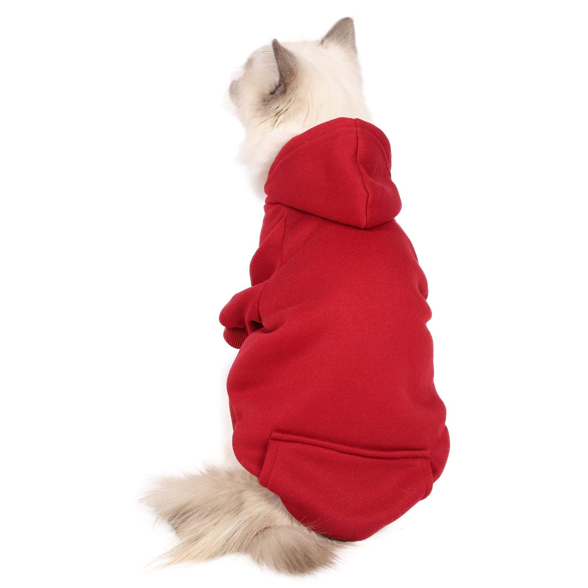 Cold Weather Coats for Pet Cute Clothes (Wine red, X-Large) — image 1