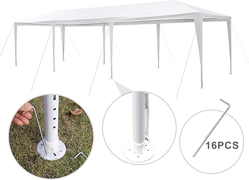 Smartxchoices - Carpa de campaña para exteriores, color blanco, impermeable, desmontable, con ventanas, tiendas de campaña resistente, para fiestas,