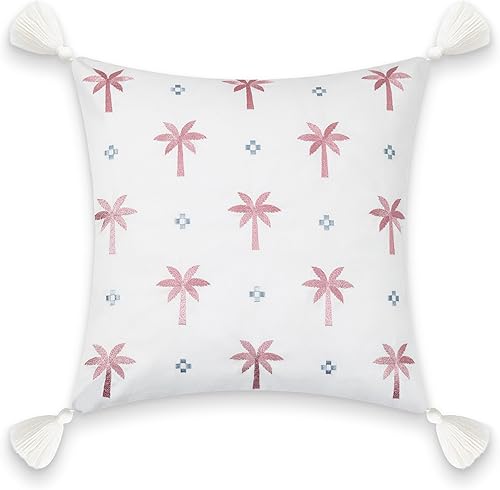 Miniatura 6 de Hofdeco Premium Solo funda de almohada Coastal Patio para interiores y exteriores, 20 x 20 pulgadas, repelente al agua para patio trasero, sofá,