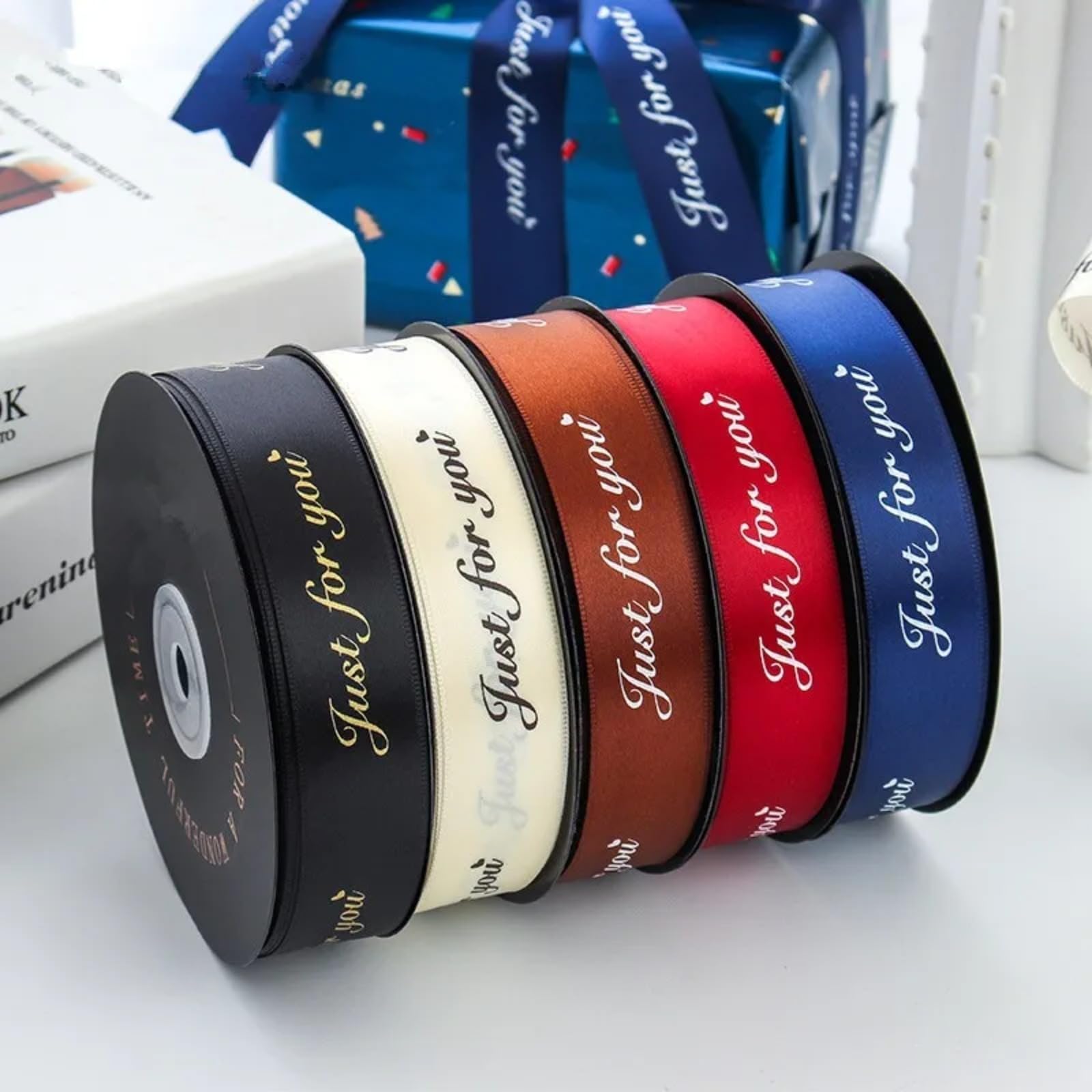 Personalized with Logo Customized Printed Ribbon Customized Ribbon with Logo Personalized Gift Tags Listones Personalizados Para Ramos Buchones (16mm)