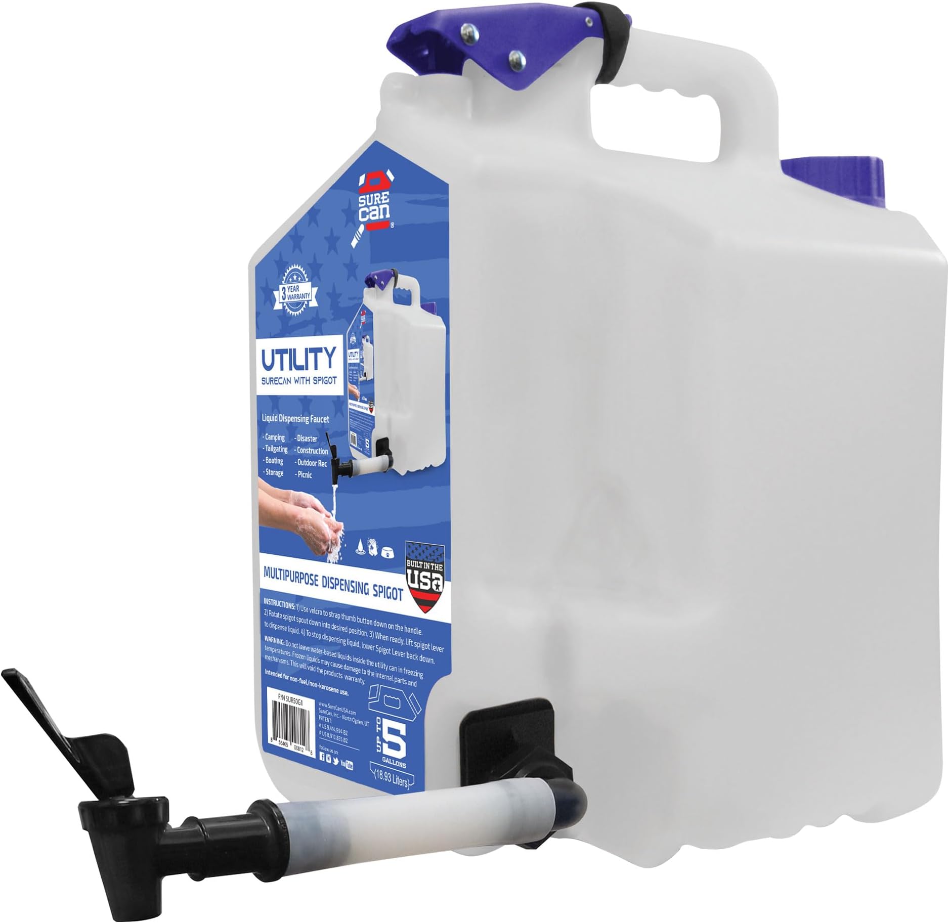 Surecan Portable Camping Water Station (White)