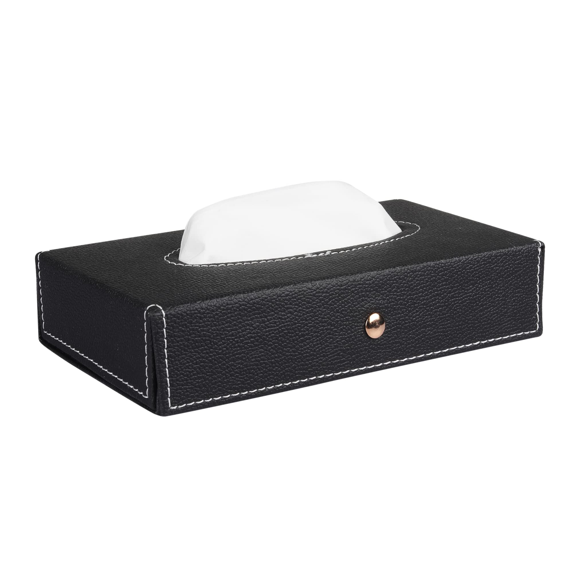 Anything & Everything Handcrafted Tissue Paper Tissue Holder Car Tissue Box (Black)