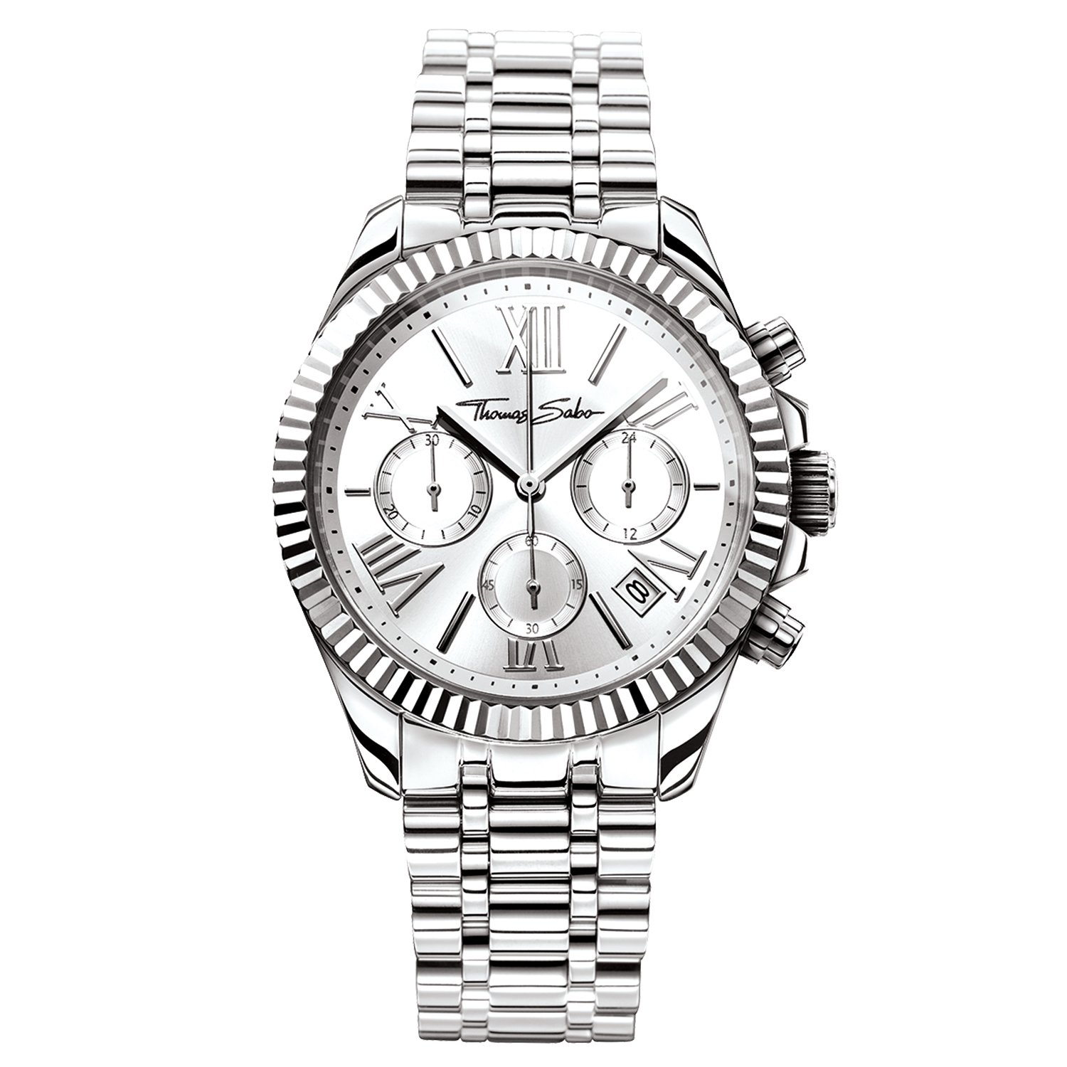 THOMAS SABO Damenuhr Divine Chrono Edelstahl Edelstahlarmband