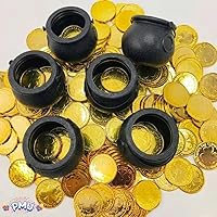 Vista 5 de PMU Caldero de Halloween, 6 unidades, 3 pulgadas, pequeño caldero de plástico de bruja pequeña, color negro, para decoración de Halloween