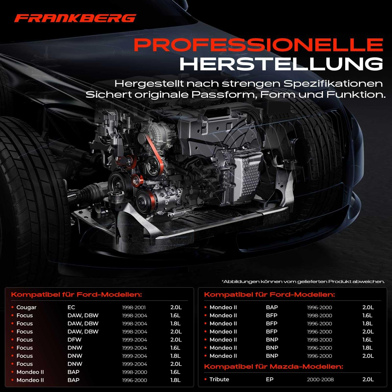 Frankberg Napinacz paska kompatybilny z Cougar EC Focus DAW DBW Focus sedan DFW Focus Turnier DNW Mondeo II BAP Mondeo II sedan BFP Replace # 1061459