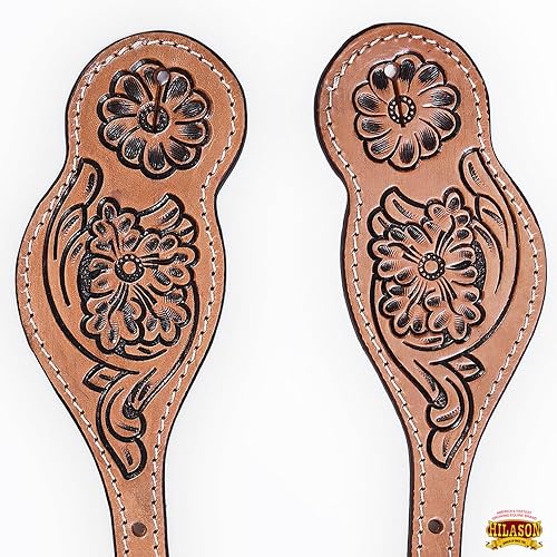 Miniatura 2 de HILASON Par de correas de vaquero de cuero occidental