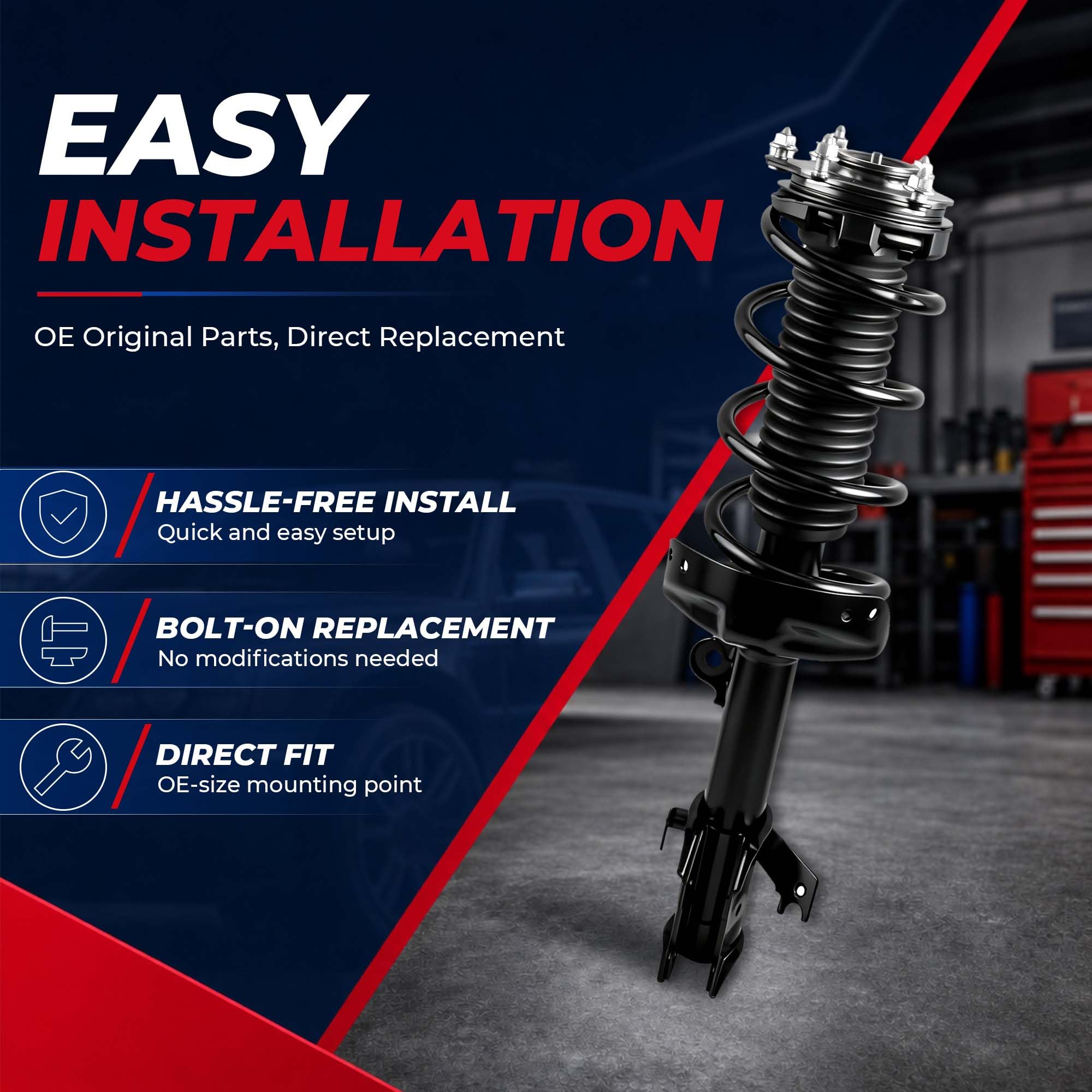 Amazon.com: MOSTPLUS Front and Rear Complete Strut Spring