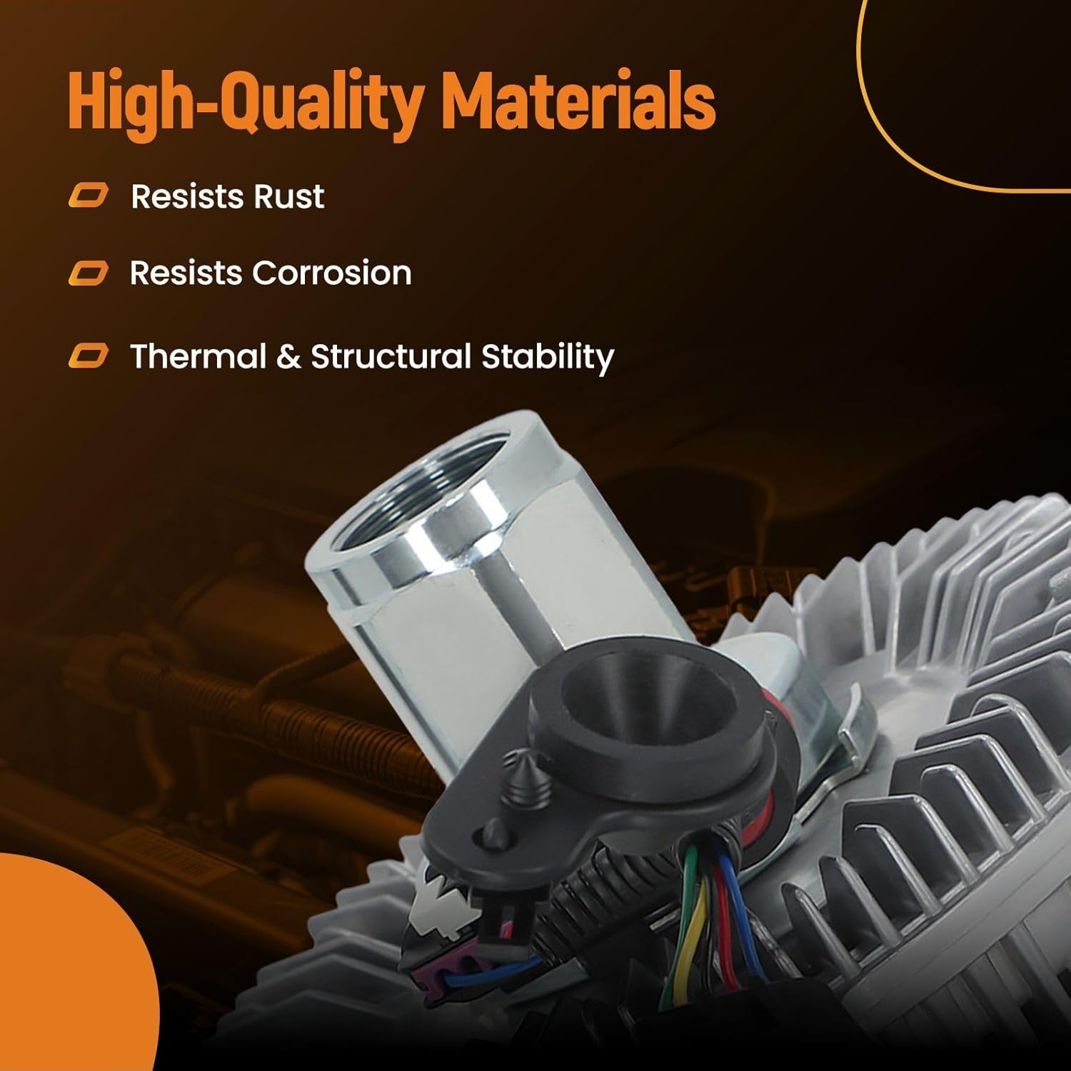 maXpeedingrods Engine Cooling Fan Clutch for GMC Sierra 2500 3500 HD 6.6L 2011-2014, for Chevy Silverado 2500 3500 HD 2011-2014, 25838900 1540513 84166745