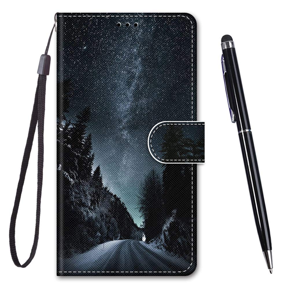 Compatible with Sony Xperia 1 III Case, Sony Xperia 1 III Phone Case Flip Wallet Leather Magnetic Folio Closure Cover Kickstand Card Slots Folio Protection Sony Xperia 1 III (Mountain Road)