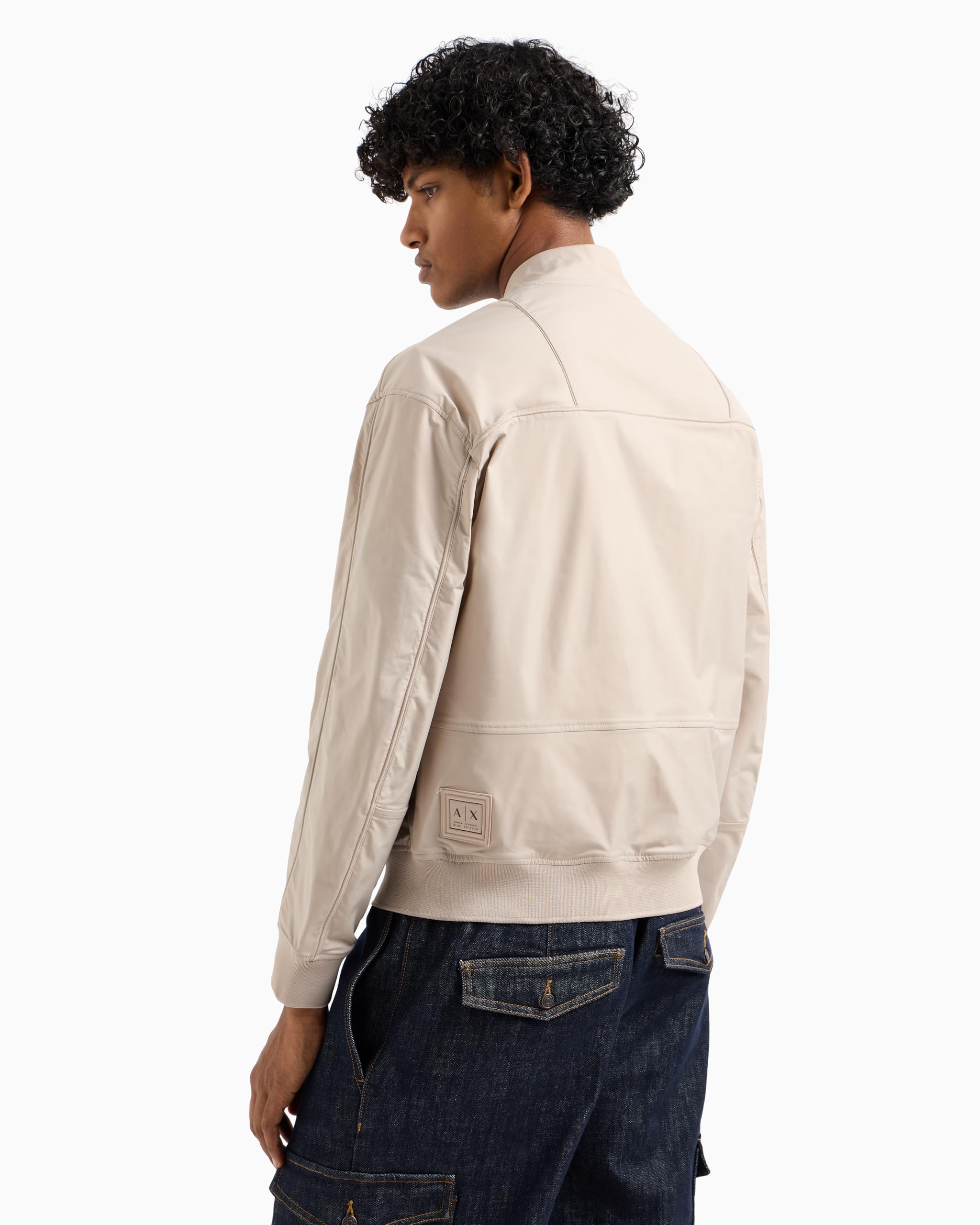 Armani Exchange Blue Edition, Logo Patch Giacca Blouson Uomo