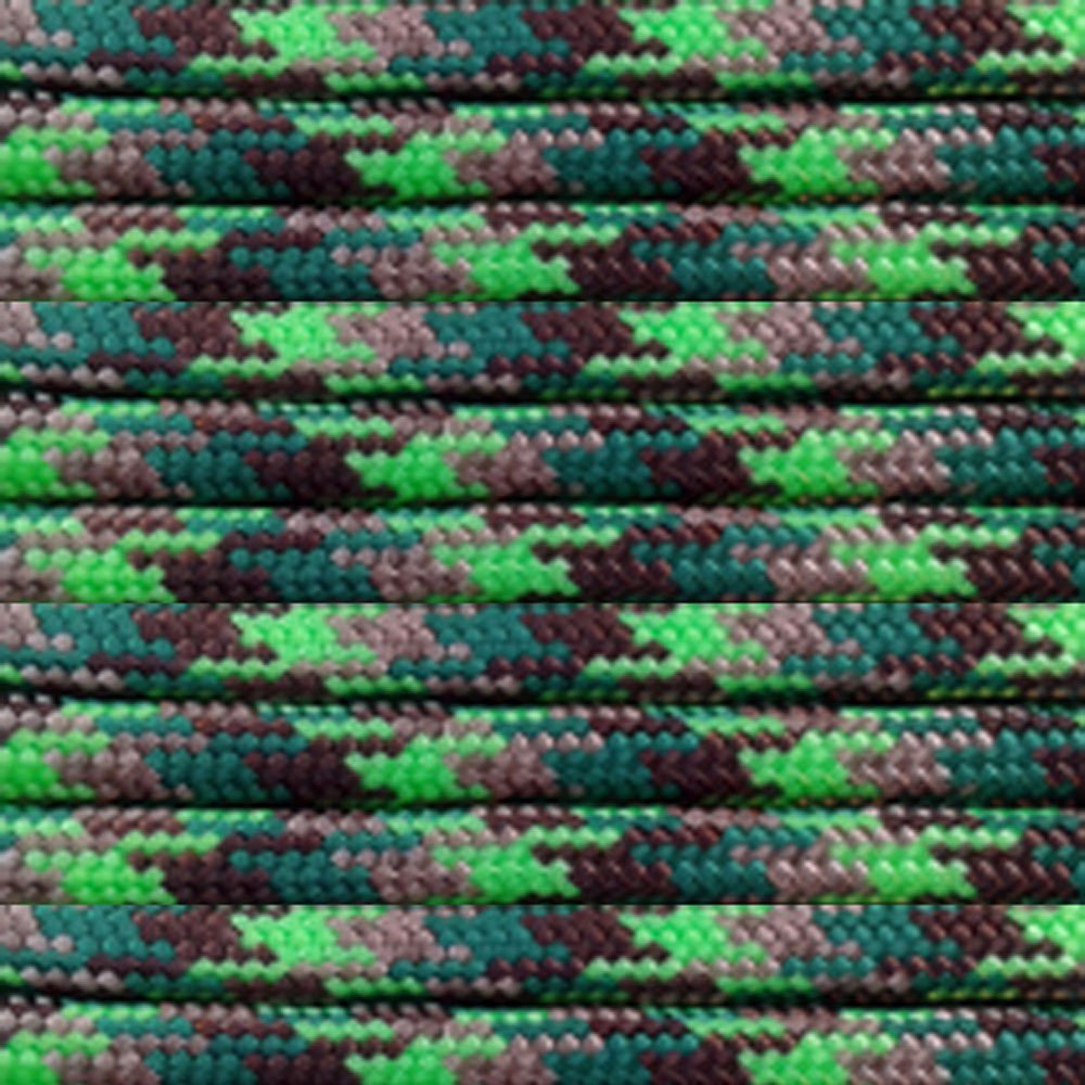 PARACORD PLANET 100 Feet Nylon 550lb Type III 7 Strand Paracord Neon Green Flame โ image 1