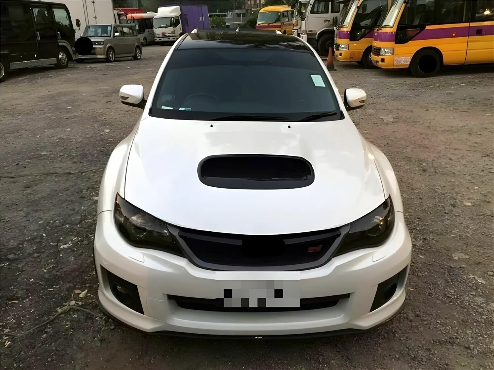 Ozdobna rama wlotu powietrza na maskę z prawdziwego włókna węglowego pasująca do Subaru GDF GRB GRF GVB GVF WRX STI 10 X