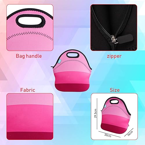 Vista 39 de Lonchera con material de neopreno fino, impermeable, para picnic, para mamá (ZYX-00079A)