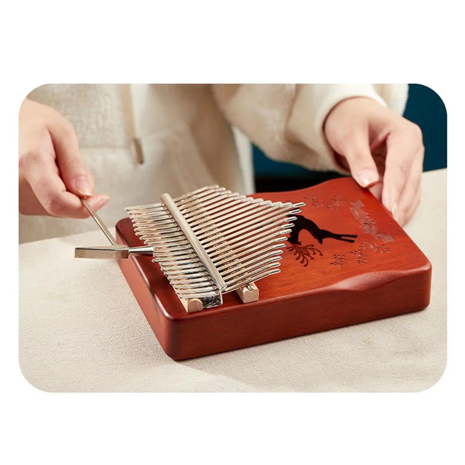 Kalimba 21 Klawiszowy Przenośny Instrument Fortepianowy Kalimba Dla Początkujących