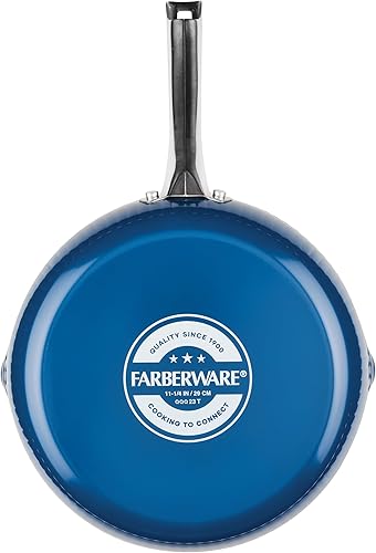 Miniatura 11 de Farberware Style - Sartén antiadherente con boquillas de vertido, apta para lavavajillas, 11.25 pulgadas, color azul