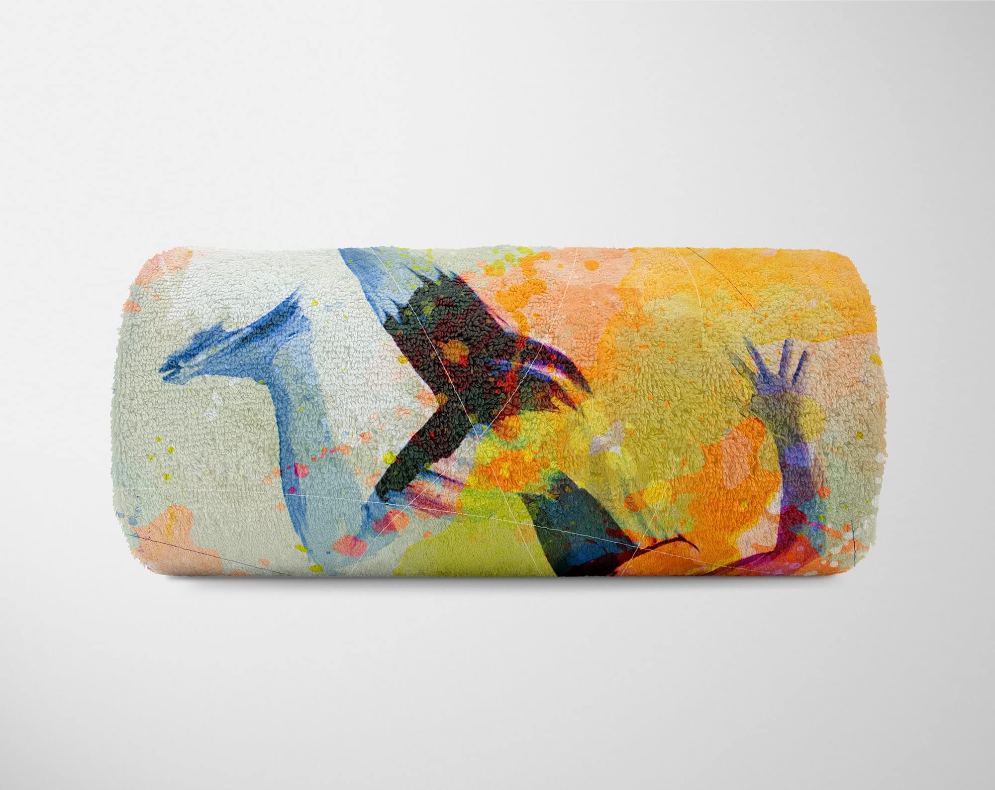 SplashArt Sport Handtuch Strandhandtuch Saunatuch Kuscheldecke Kunstvoll Running VI Sport Größe 180 x 130 cm (Tagesdecke - Sherpa Flies)
