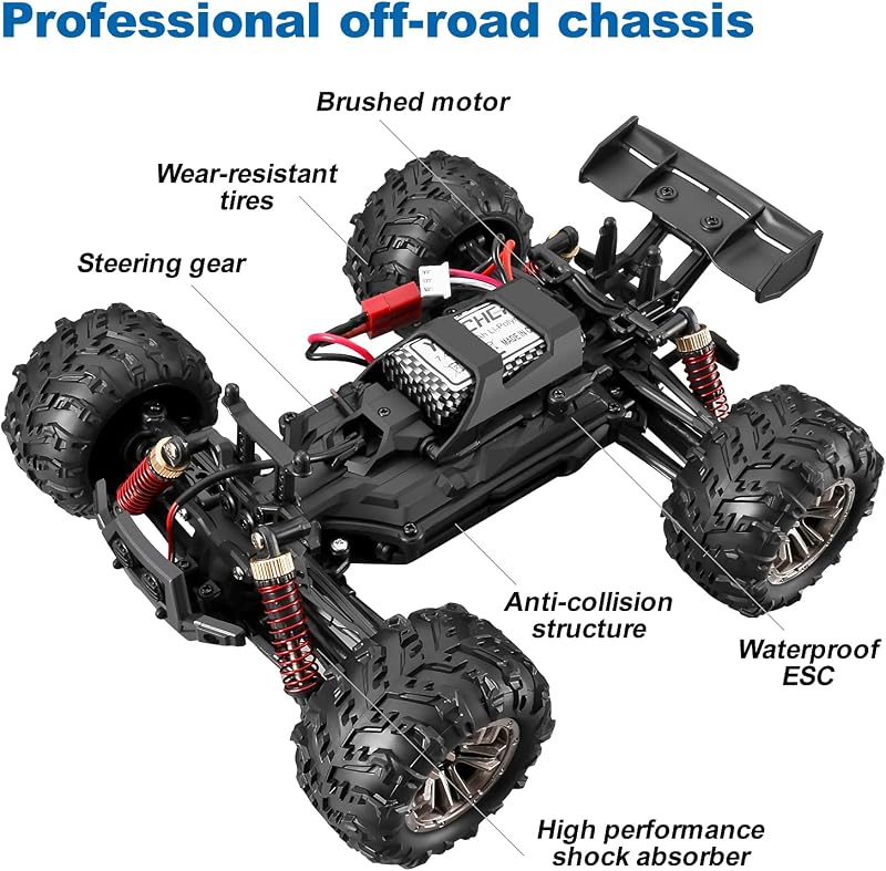 BootyBay YC100 Távirányítós Autó - 36+ km/h Sebességű 1:20 RC Monster Truck - 4WD Terepjáró Elektromos Crawler 2 Akkumulátorral Gyerekeknek